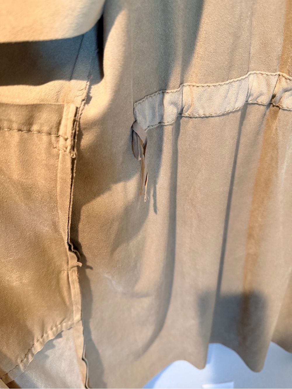Max Studio Neutral Draped Open-Front Vest - Picture 4 of 8